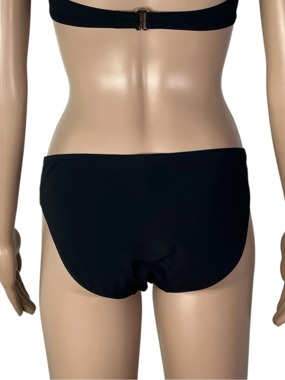 Tory Burch Black Lattice Underwire Bandeau Top and Lattice Bottom Matching Set